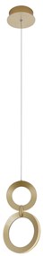 Pendente Ginga Ø17X30Cm French Gold Led 2X5W 3000K Bivolt | Bella Ilum...