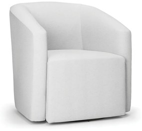 Poltrona Decorativa Base Giratória Stella Max Linho Cinza D03 - D'Rossi