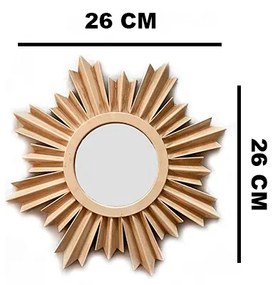 Kit 03 Espelhos Decorativo Moldura Creme - D'Rossi