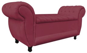 Recamier Baú Londres 1,20 m Suede D'Rossi - Rose