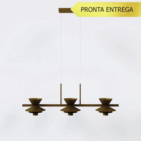 Pendente Bird Occa Linear 15X23X70Cm Alumínio 03Xmr11 - Qimporta Pd237... (AMENDOA)