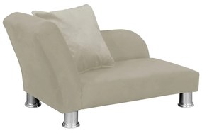 Divã Cama Pet Luxo para Cães E Gatos Elegante Confortável Suede Bege
