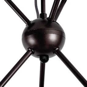 Pendente Dança Ø46X62Cm 6Xg9 / Metal E Globo Ø12Cm | Usina 16732/6 (BT - Branco Texturizado, FOSCO)