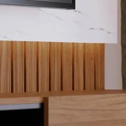 Painel Home Suspenso para TV 70 Pol. com LED 218cm Rios C05 Noce/Preto