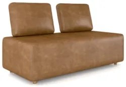 Sofá 2 Lugares 148cm Sala de Estar Rovier Sintético Caramelo Z32 - Mpo