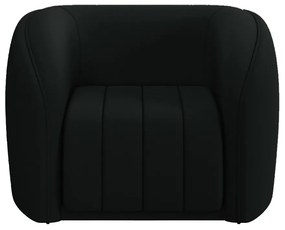 Poltrona Decorativa Sala de Estar Adam Veludo Preto G45 - Gran Belo