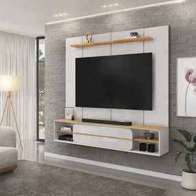 Painel Suspenso Ursula TV 70" Nichos Laterais Bali/Cedro G18 - Gran Belo