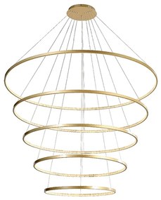 Pendente Led Aluminio Dourado 157W 3000K Milano