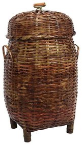 Cesto Escuro P/ Objetos em Bambu 80cm