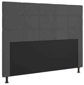 Cabeceira Stambul Para Cama Box Casal 140 cm Suede Grafite - D'Rossi