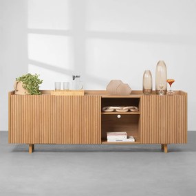 Buffet Chico 3 Portas Com Frisos Olmo - 2,10m