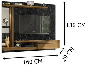 Painel Denver Nero/Cinamomo – Bechara Móveis