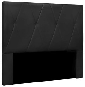 Cabeceira Decorativa Casal 1,40M Yves Veludo Preto G63 - Gran Belo