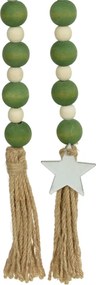 Colar Decorativo Estrela Branco e Verde 80 cm F04 - D'Rossi