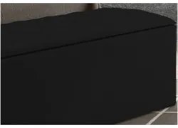 Calçadeira Baú Casal Queen 160cm Paris Veludo Preto - JS Móveis