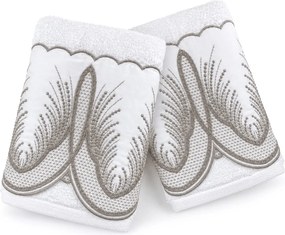 Jogo 2 Toalhas de  Lavabo Trussardi 100% Algodão Raffinato Bordado - Fendi  Fendi