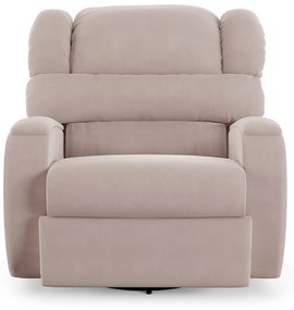 Poltrona do Papai Sala de Cinema Reclinável Kylie Glider Manual Giratória USB Veludo Rosê G23