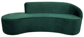 Sofá 3 Lugares Eros D07 Curvo 210cm Braço Direito Veludo Esmeralda - D'Rossi
