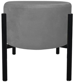 Kit 2 Puffs Iron Suede Base Preto Palito - Grafite