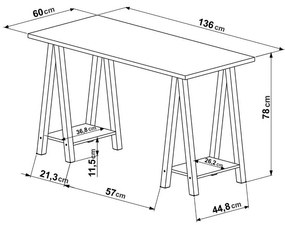 Mesa Cavalete Computador Escrivaninha Home Studio Pinus