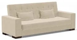 Sofá Cama para Sala de Estar Lisboa Suede Bege - Ibiza
