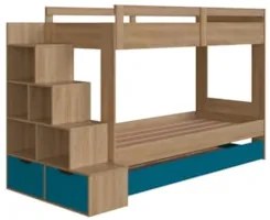 Treliche Infantil Com Escada e Nichos Infix C06 Aveiro/Azul - Mpozenat