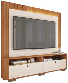 Home Theater Blida Ripado para TV até 70 com LED Freijo/OffWhite G11 - Gran Belo
