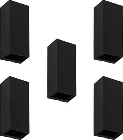 Kit 5 Arandelas Led Abs 5W 3000K Ip65 0 A 60° Block