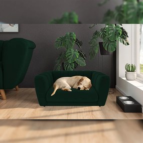 Poltrona Caminha para PET Scooby Veludo Verde G45 - Gran Belo