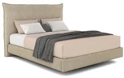 Cama Queen Flutuante Com Cabeceira 160cm Lyra S05 Linho Bege - Mpozena