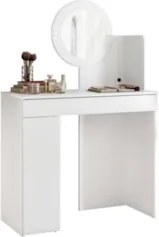 Penteadeira Camarim Escrivaninha com LED Sulla A02 Branco   - Mpozenat