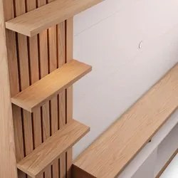 Estante Home Theater para TV até 65 Pol. Maceió Freijó/Off White - Col