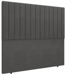 Cabeceira Cama Box Queen 160cm Estofada Plutus Saturno Grafite Z04 - M