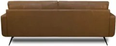 Sofá 3 Lugares Para Sala Living 252cm Merli L08 Couro Camel  - Mpozena