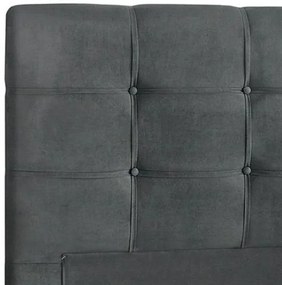 Cabeceira Painel Cama Box Casal King 195cm Ana Luísa Suede Cinza - Suede Cinza - Cinza
