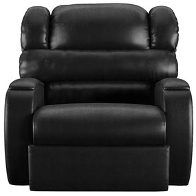 Poltrona do Papai Sala de Cinema Reclinável Kylie Manual PU Preto Brilho G23