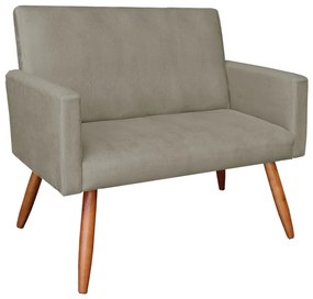 Namoradeira Larissa Suede Pés Palito Castanho D'Rossi - Marrom Rato