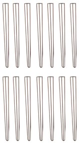 Kit 14 Pés de Metal 90 CM Hairpin Legs Aparador e Mesa de Canto Bronze G41