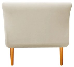 Recamier Estofado Ari 100 cm Solteiro Corano Bege - ADJ Decor