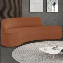 Sofá 4 Lugares Para Sala 220cm Orgânico Wendi Boucle Terracota I01  -