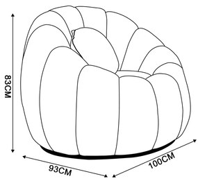 Poltrona Decorativa Orgânica Fixa Cloud Bouclê E03 - D'Rossi - Rose