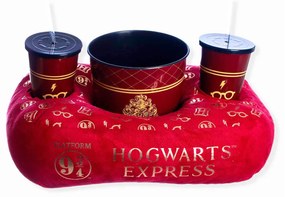 Kit Almofada Porta Pipoca Harry Potter Hogwarts Plataforma 9 34