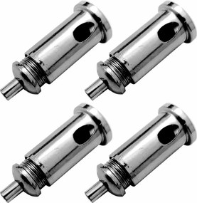 Kit/4 Fixador De Teto Em Aço Niquelado Sem Ajuste Com Rosca M10x1 Para Griper MD-6008