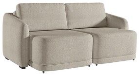 Sofá Cama Modulado Retrátil e Reclinável Decorativo Varsóvia 236cm Bouclê Bege G33 - Gran Belo