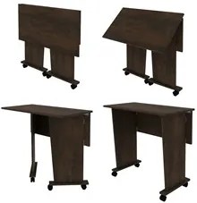 Mesa para Notebook com rodízios ME4117 Rústico - Tecno Mobili