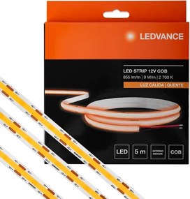 Fita Led Value Cob 9W Por Metro 12V 2700K 5M