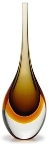 Gota Alta Bicolor Fumê com Âmbar Murano Cristais Cadoro