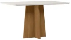 Mesa de Jantar Retangular 135cm 4 Lugares Zuma Ypê/Off N02  - Mpozenat
