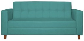 Sofá 2 Lugares Denver Suede Azul Turquesa - ADJ Decor