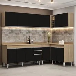 Armário de Cozinha Modulado de Canto 6 Peças CP32 Balcão com Tampo Cas